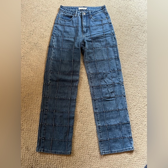 Mia&Madison straight leg patch work jeans - Picture 1 of 3
